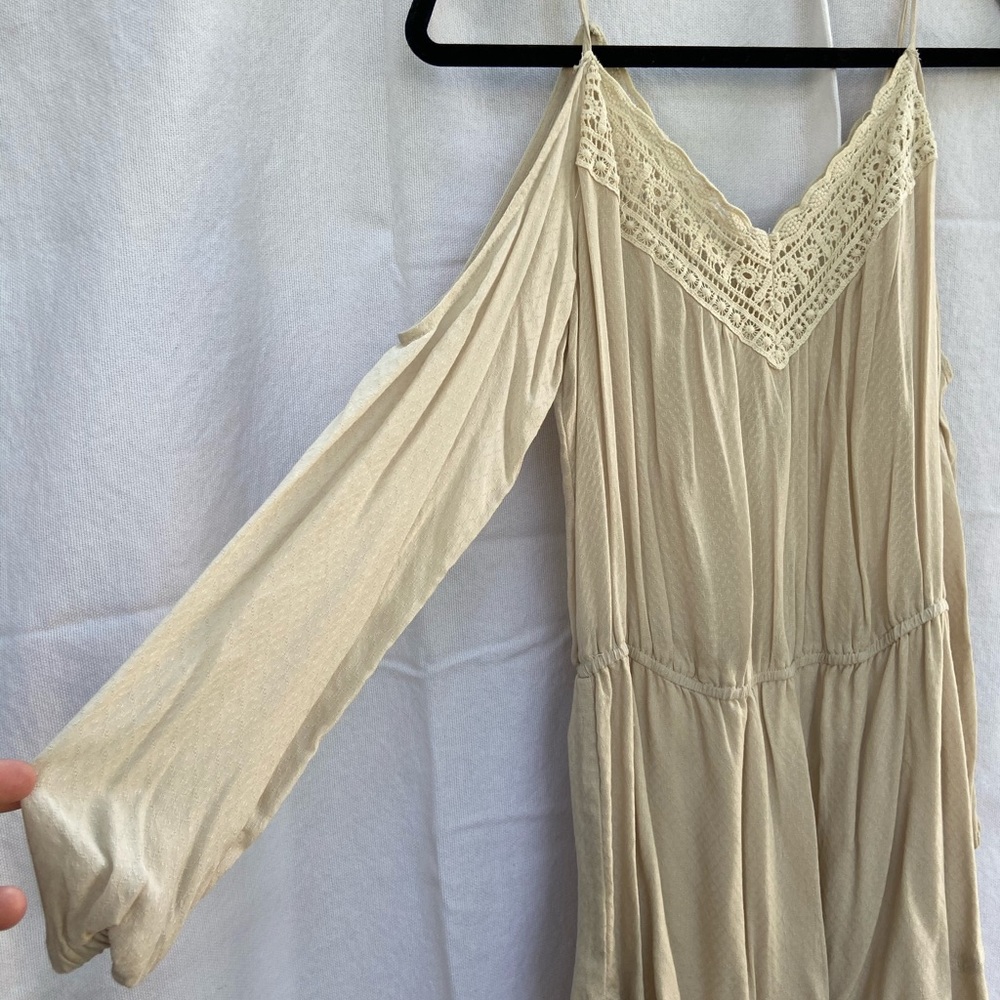 Cream romper worn once